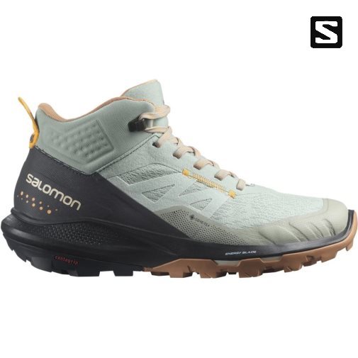 Mint / Black Salomon Outpulse Mid GTX Women's Hiking Boots | PH 12587J